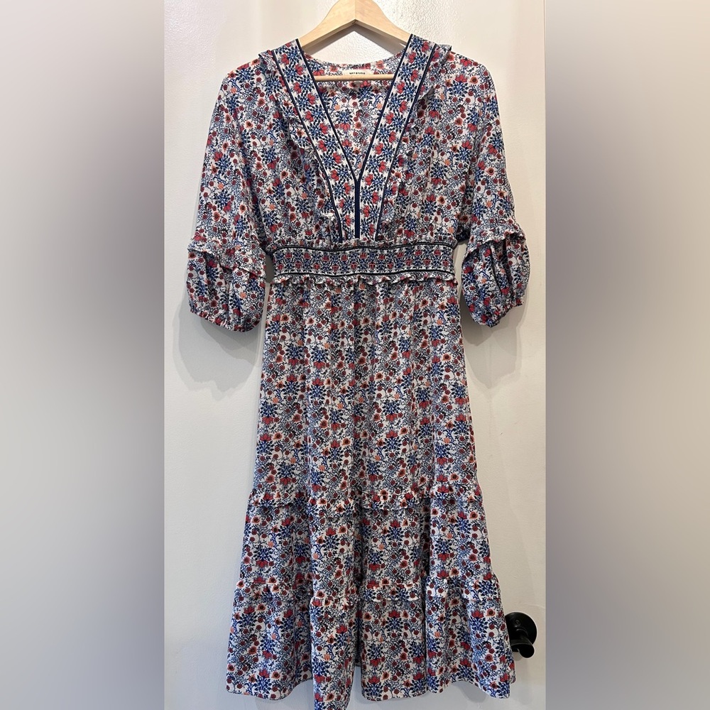 Max Studio Multicolor Floral Midi Dress
